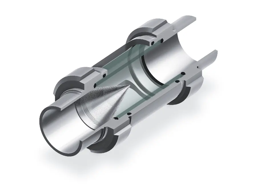 Schauglas mit Filtersieb